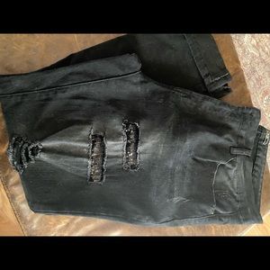 L&B black distressed jeans. Size 20. NWOT.